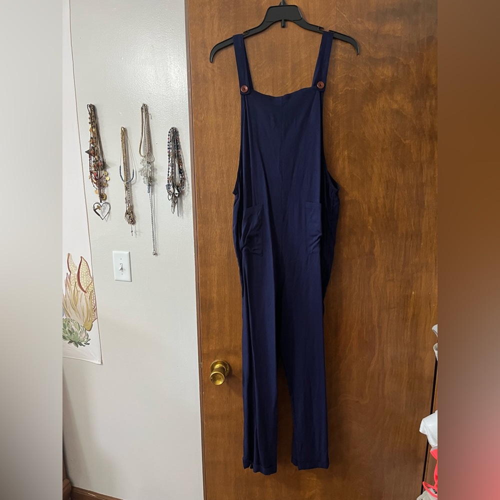 Navy blue jump suit